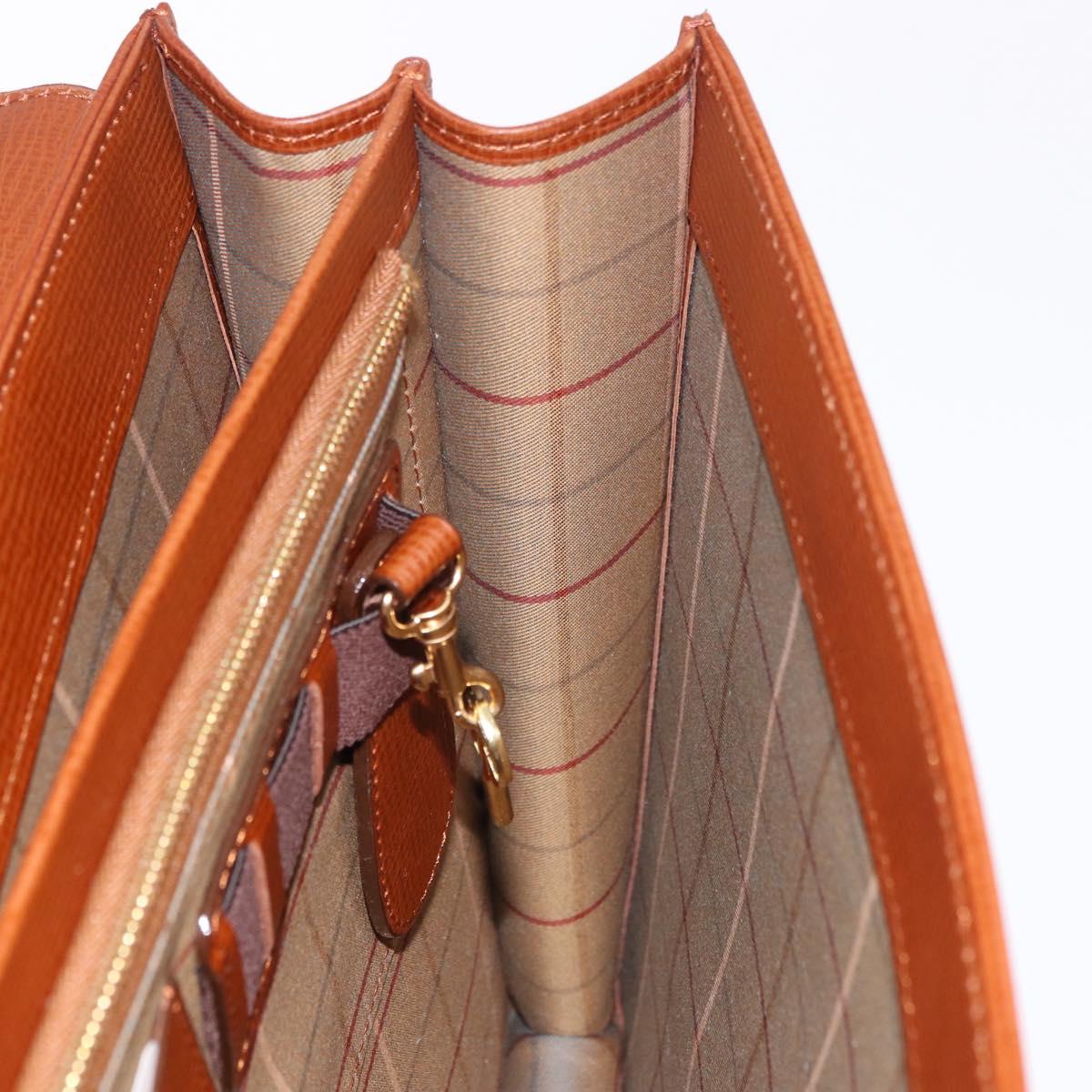 Burberrys London Brown Leather Briefcase