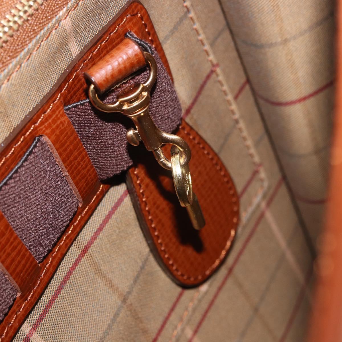 Burberrys London Brown Leather Briefcase