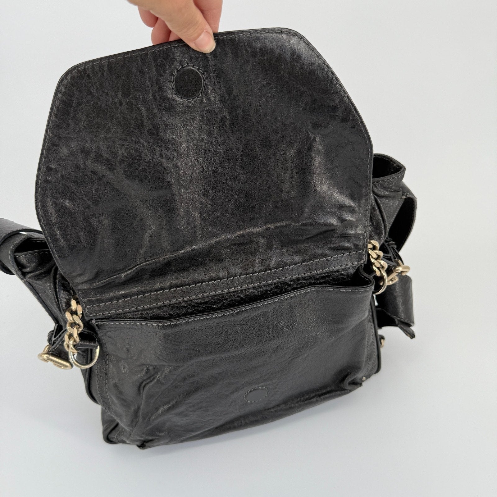 Y2K Chloe Paddington Bag Leather Working Padlock Crossbody Shoulder Authentic