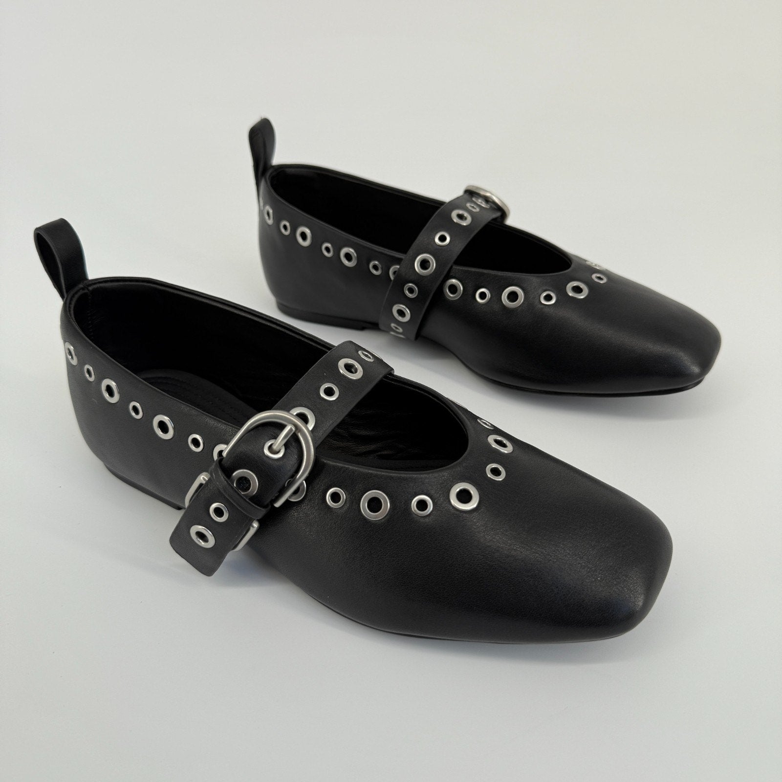 Rag & Bone Spire Mary Jane Flat Size 7.5 8 EU 38 Grommets Ballet Punk Rock Biker