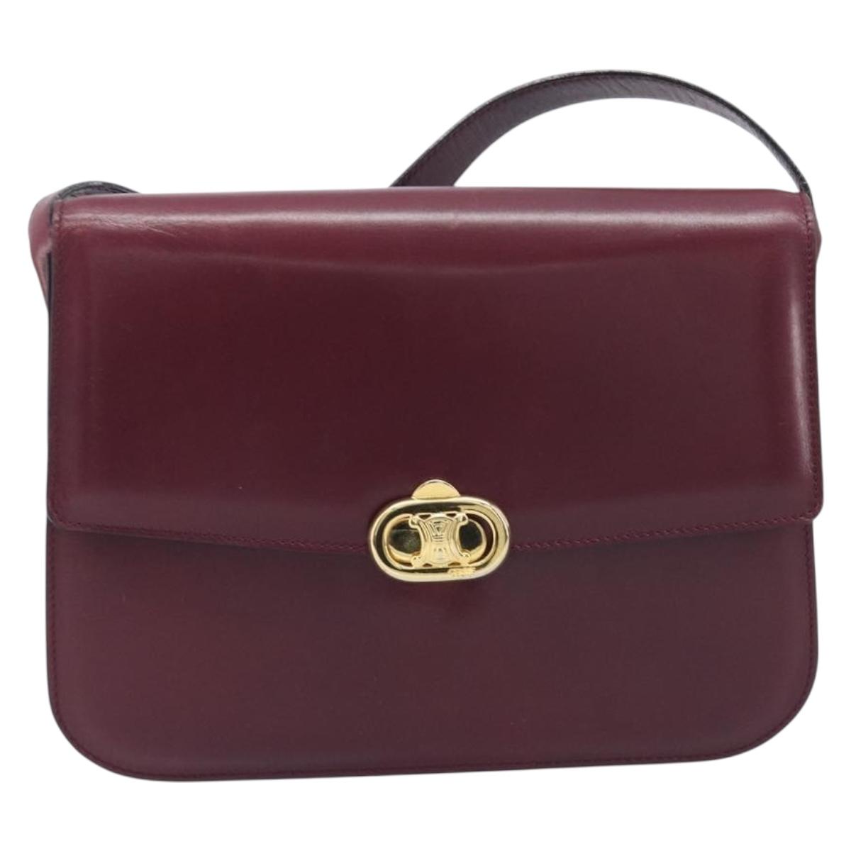 Celine Bordeaux Triomphe Crossbody