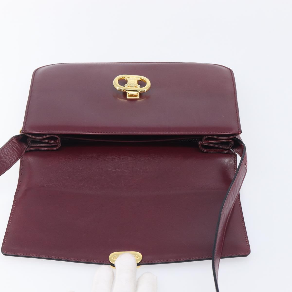 Celine Bordeaux Triomphe Crossbody
