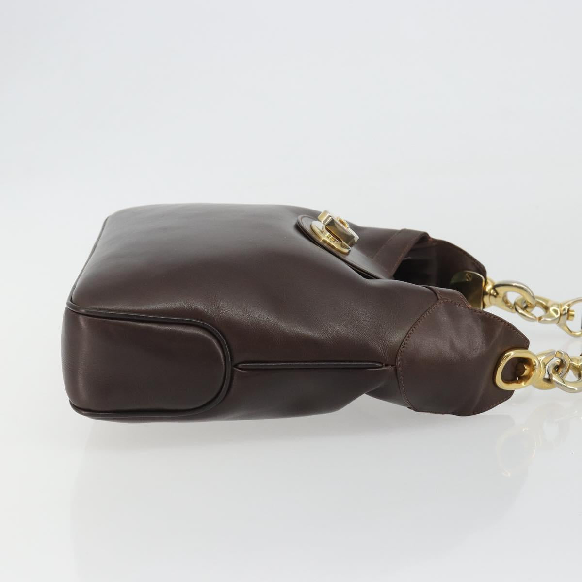 Celine Brown Leather Shoulder Bag