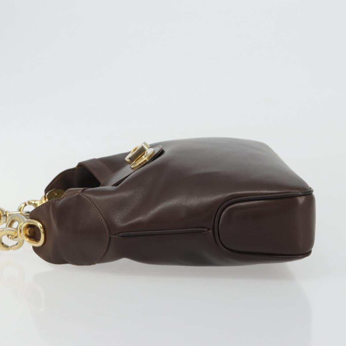 Celine Brown Leather Shoulder Bag