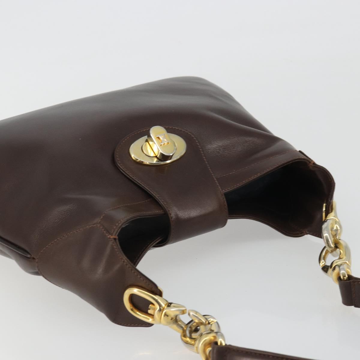 Celine Brown Leather Shoulder Bag