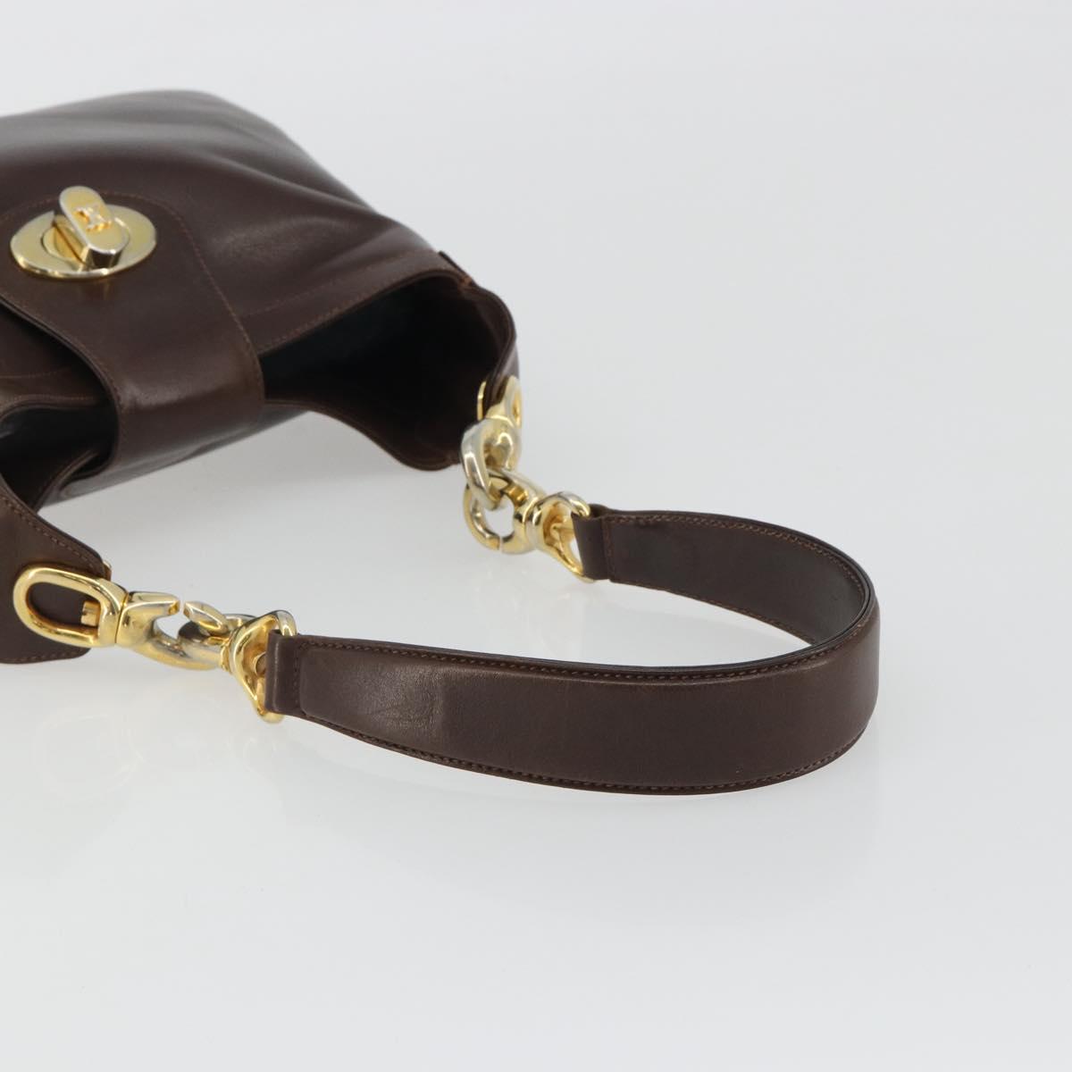 Celine Brown Leather Shoulder Bag