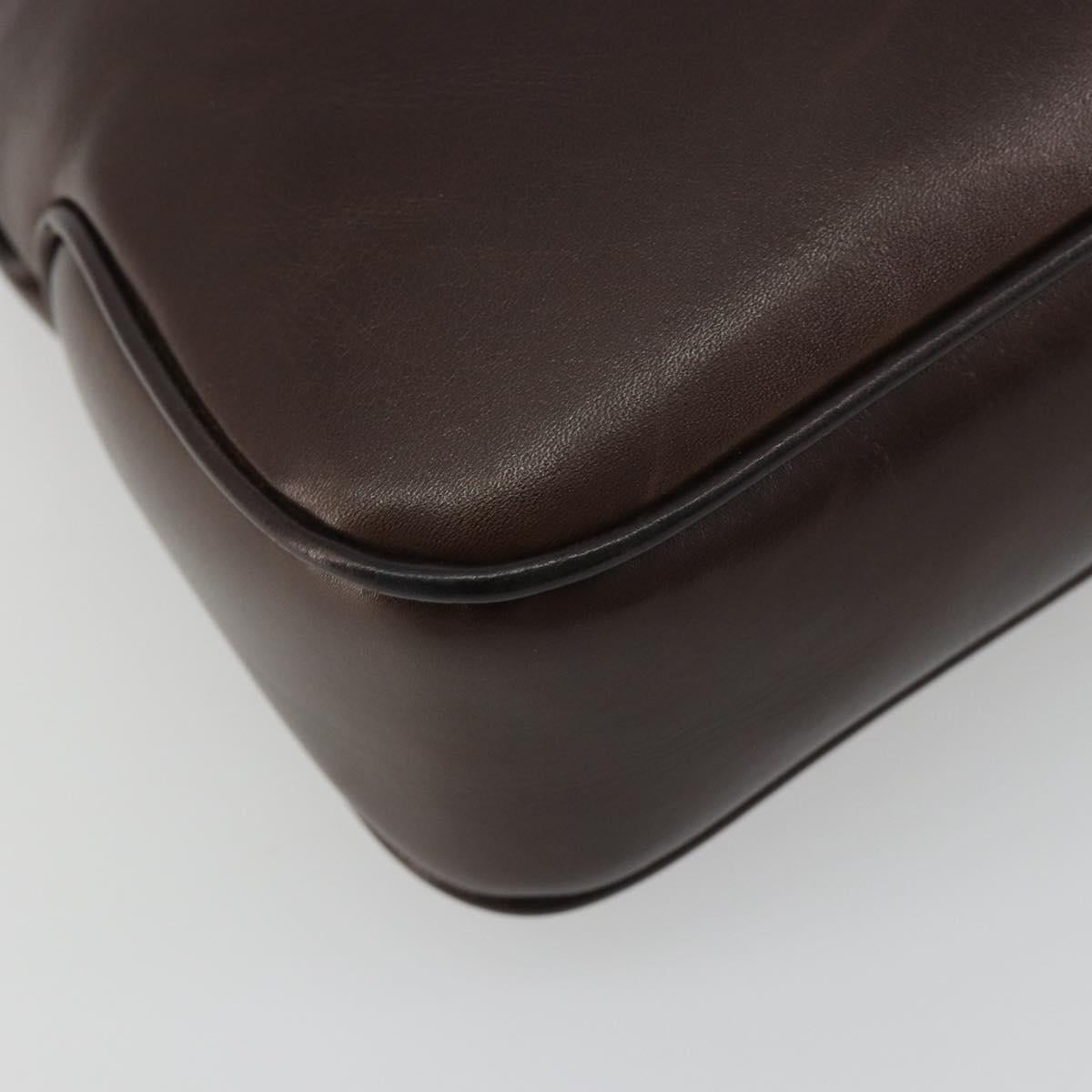 Celine Brown Leather Shoulder Bag