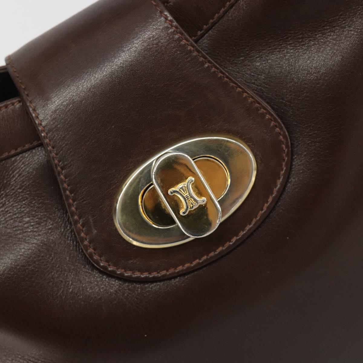 Celine Brown Leather Shoulder Bag