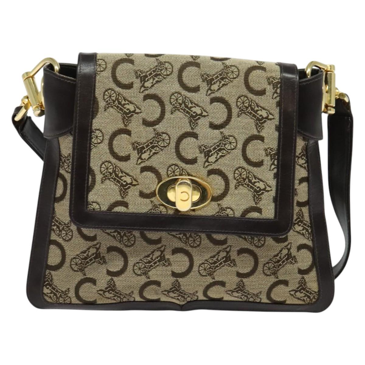 Celine C Sulky Horse Carriage Canvas Bag