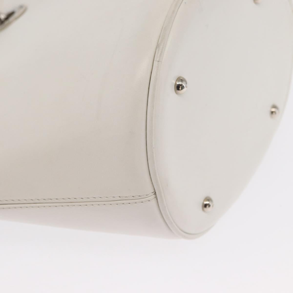 Celine White Leather Chain Bucket Bag