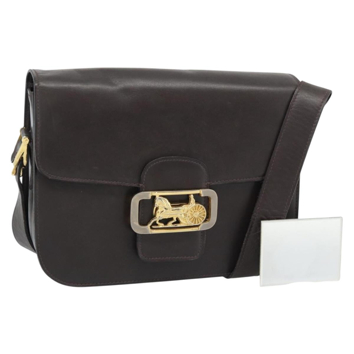 Celine Leather Horse Carriage Bag