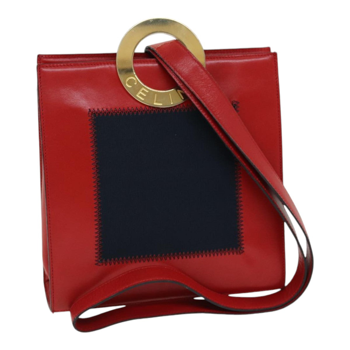 Celine Red Leather Shoulder Bag