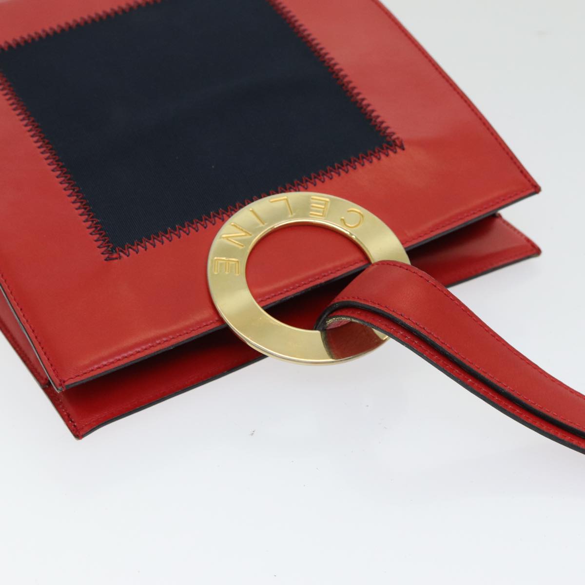Celine Red Leather Shoulder Bag