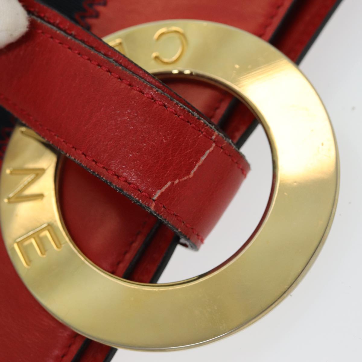 Celine Red Leather Shoulder Bag