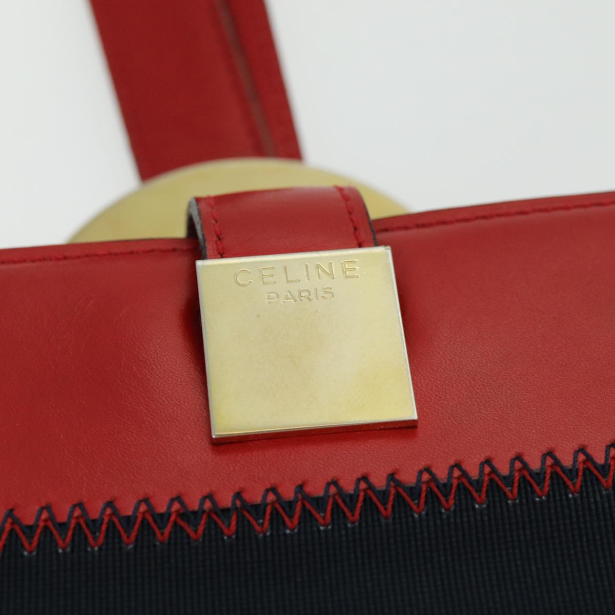 Celine Red Leather Shoulder Bag