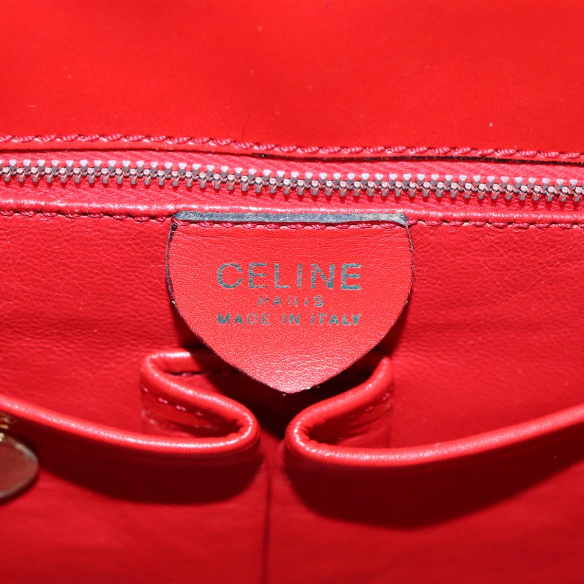 Celine Red Leather Shoulder Bag