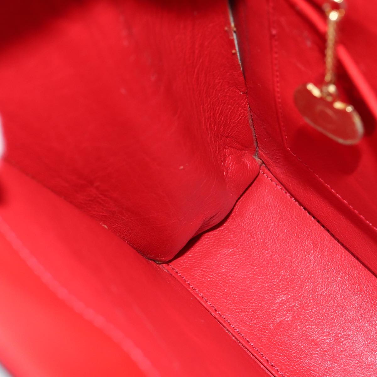 Celine Red Leather Shoulder Bag
