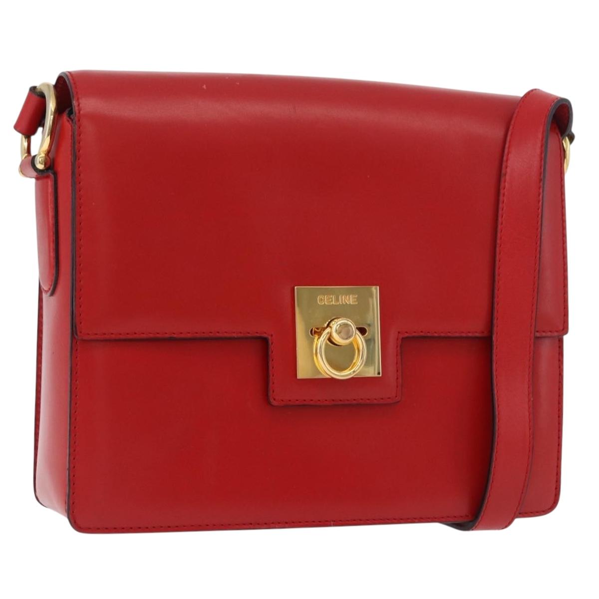Celine Red Box Leather Crossbody