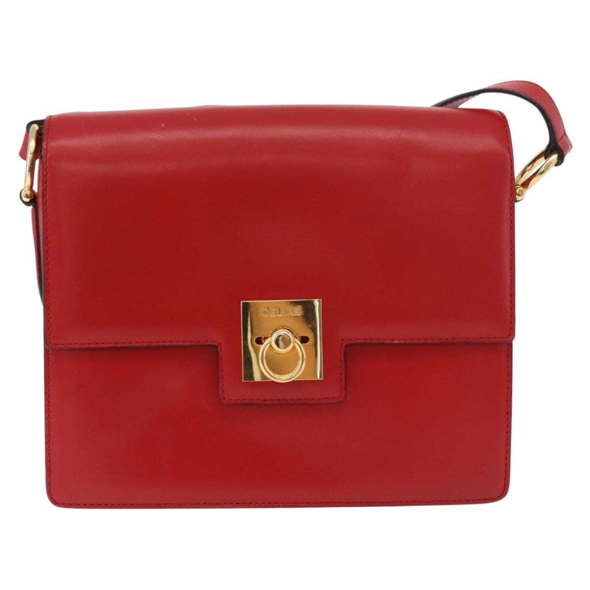 Celine Red Box Leather Crossbody