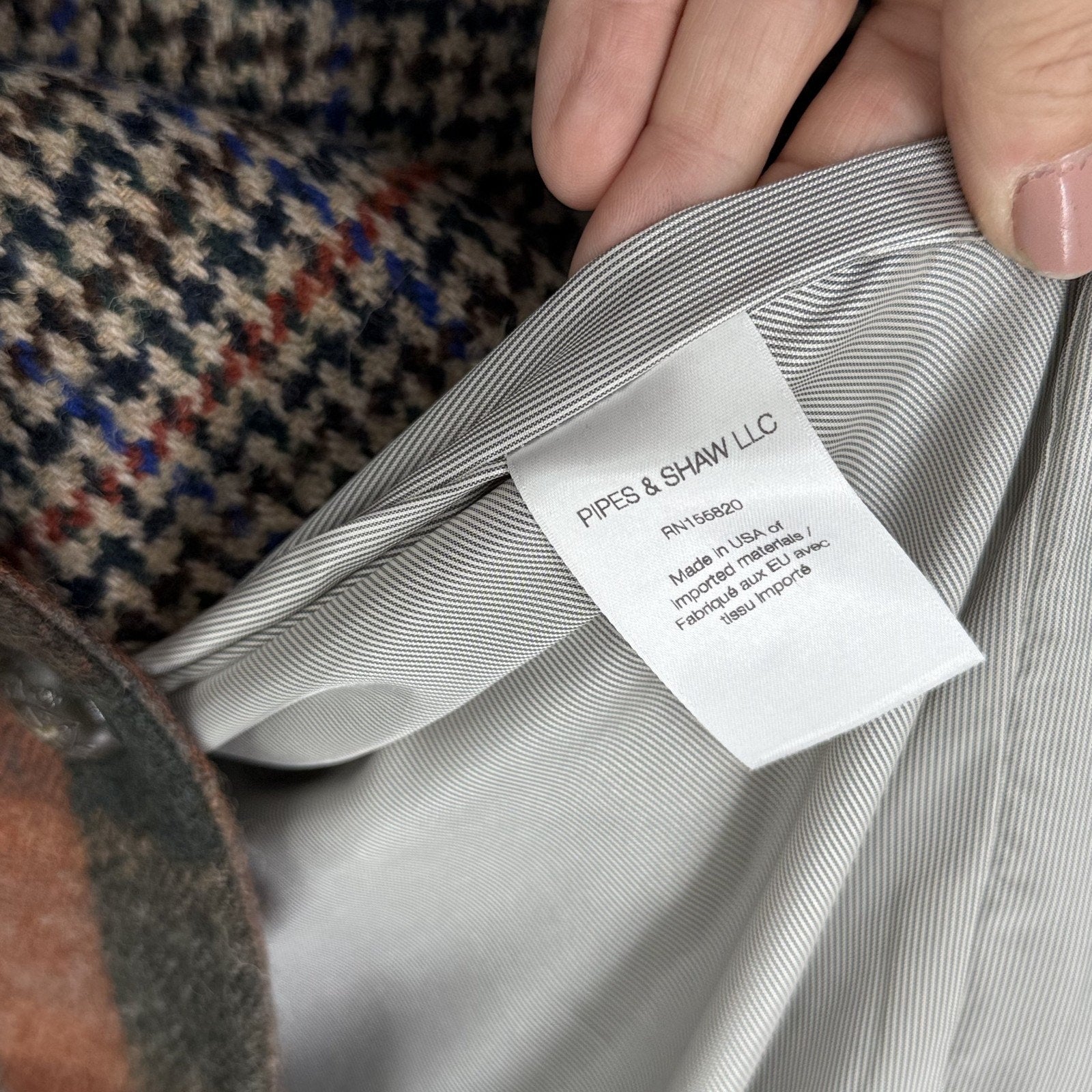 Veronica Beard Dickey Jacket India Coat Plaid Houndstooth Size L Academia Preppy