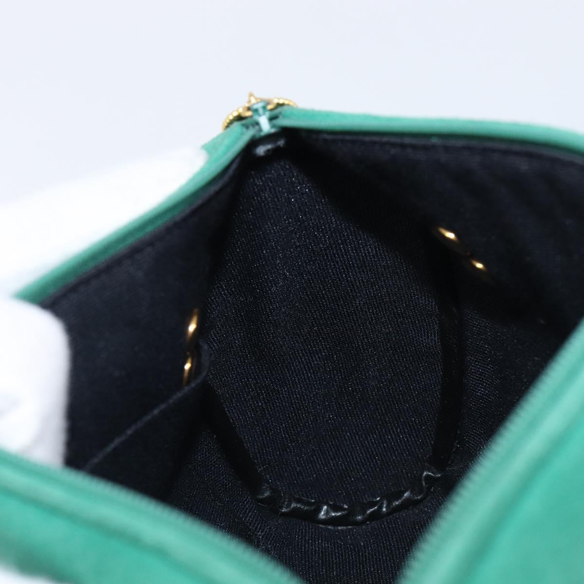 Christian Dior Green Suede CD Medallion Chain Bag