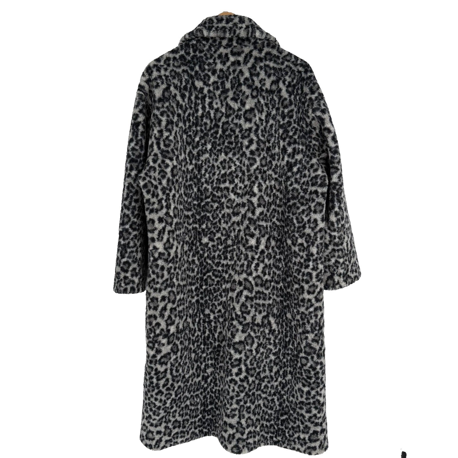 Stand Studio Maria Coat Leopard Faux Fur Size 36 US 4 Oversized Chic Glam Model