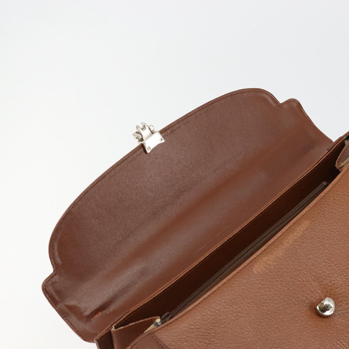 Burberrys Grained Leather Top Handle Bag