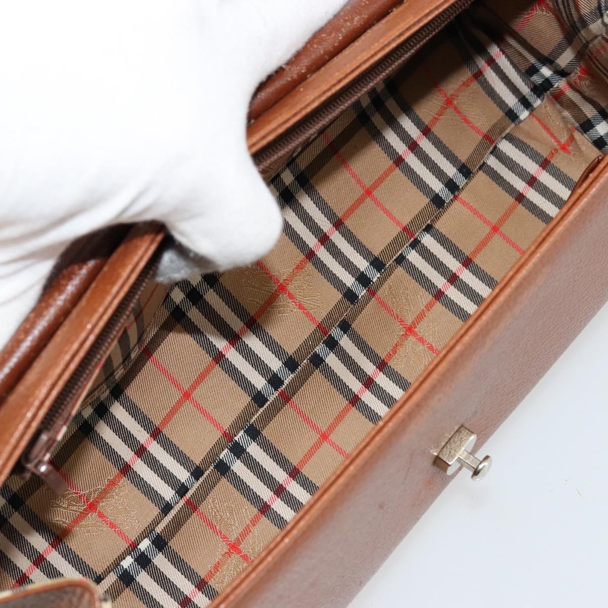 Burberrys Grained Leather Top Handle Bag