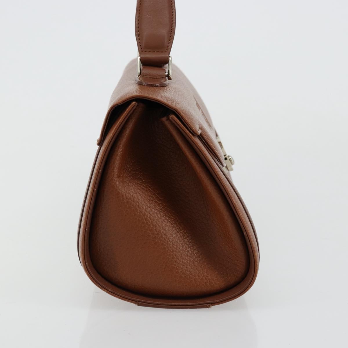 Burberrys Grained Leather Top Handle Bag