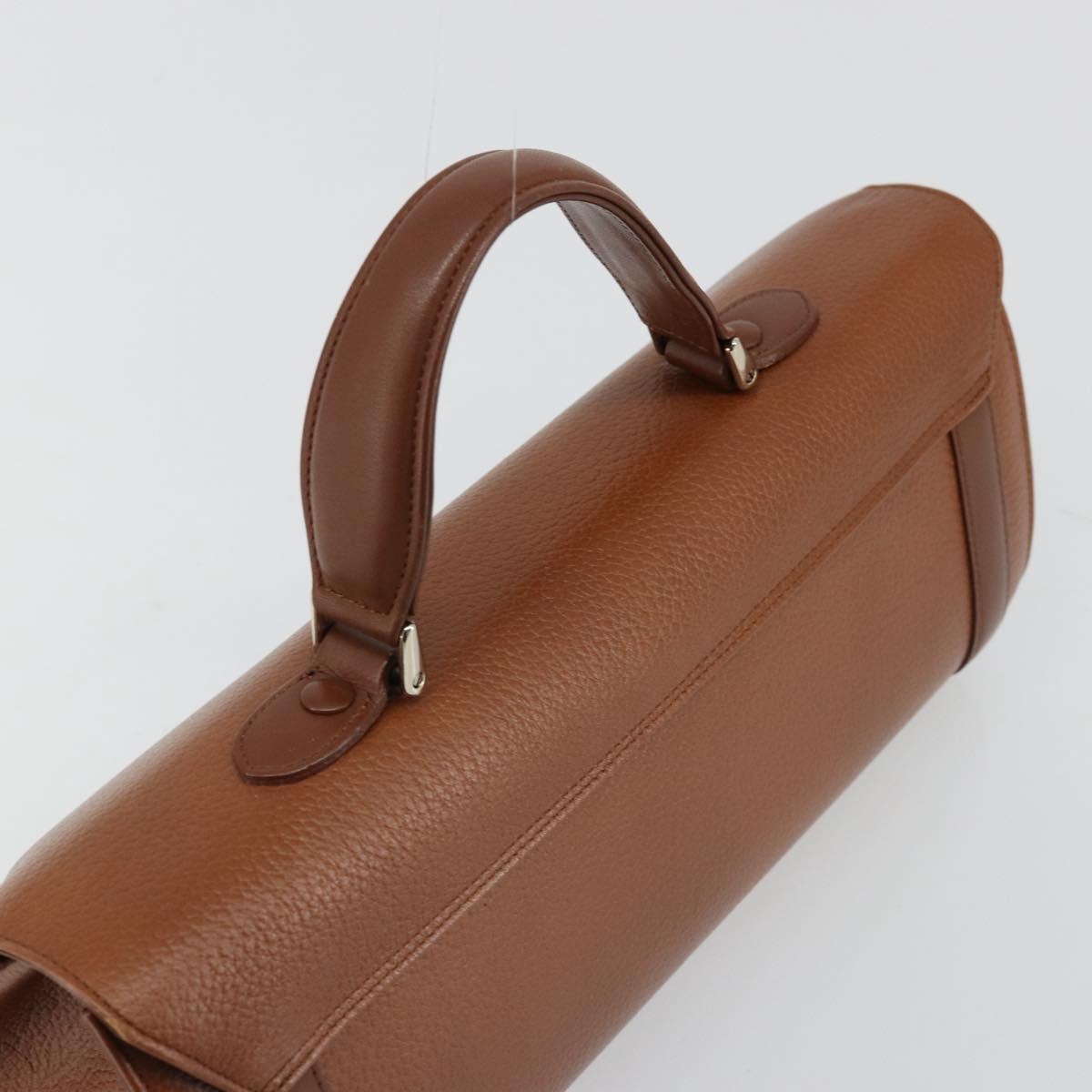 Burberrys Grained Leather Top Handle Bag