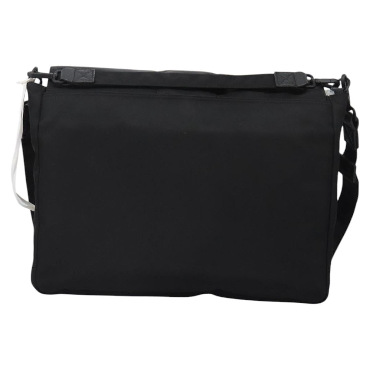 Fendi Black Nylon Baguette Messenger Bag