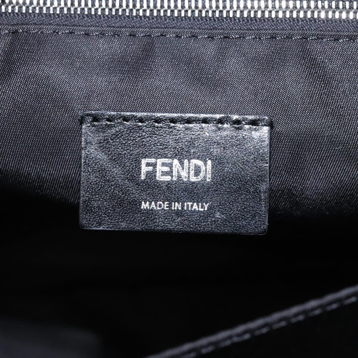 Fendi Black Nylon Baguette Messenger Bag