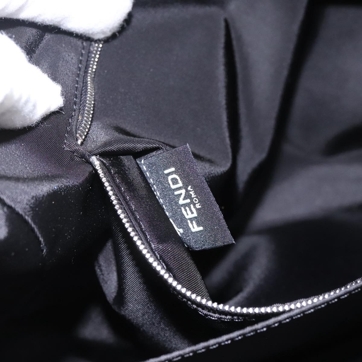 Fendi Black Nylon Baguette Messenger Bag