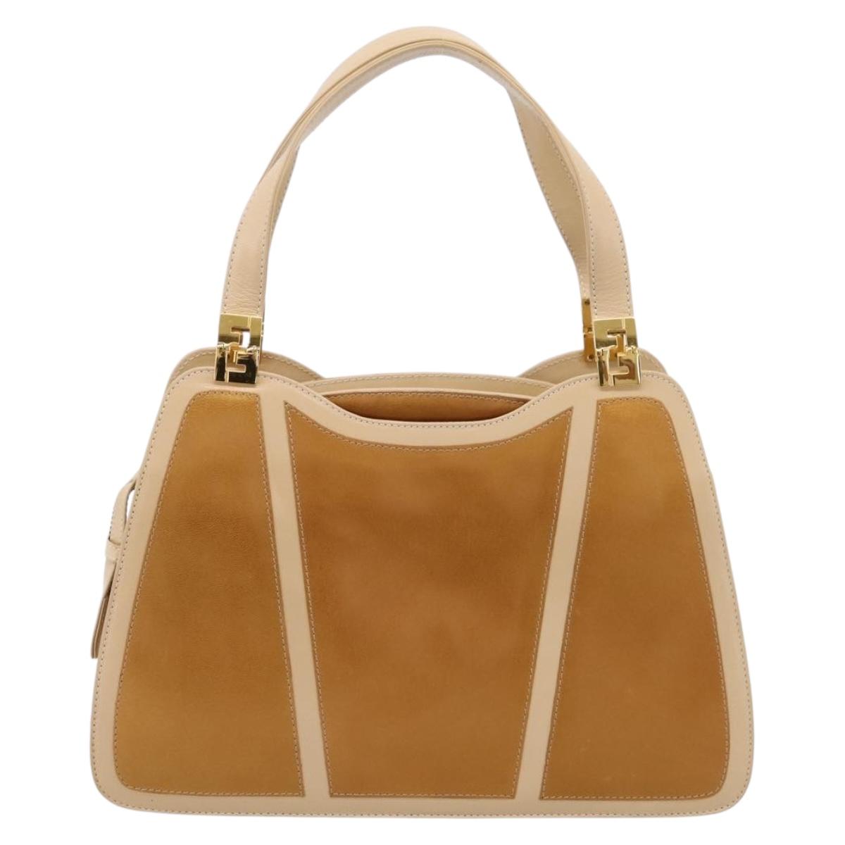 Fendi Gold Leather Handbag