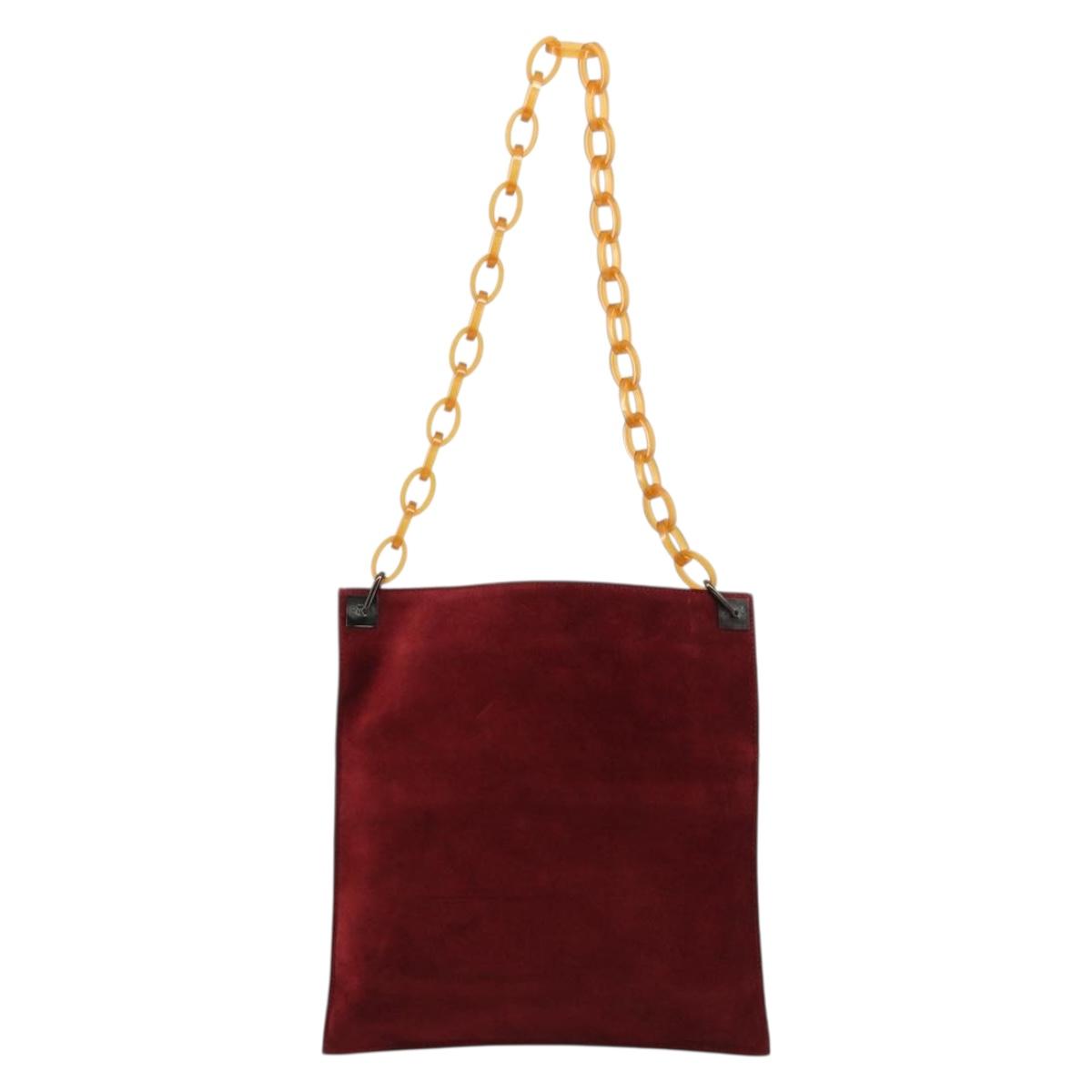 Gucci Suede Chain Shoulder Bag