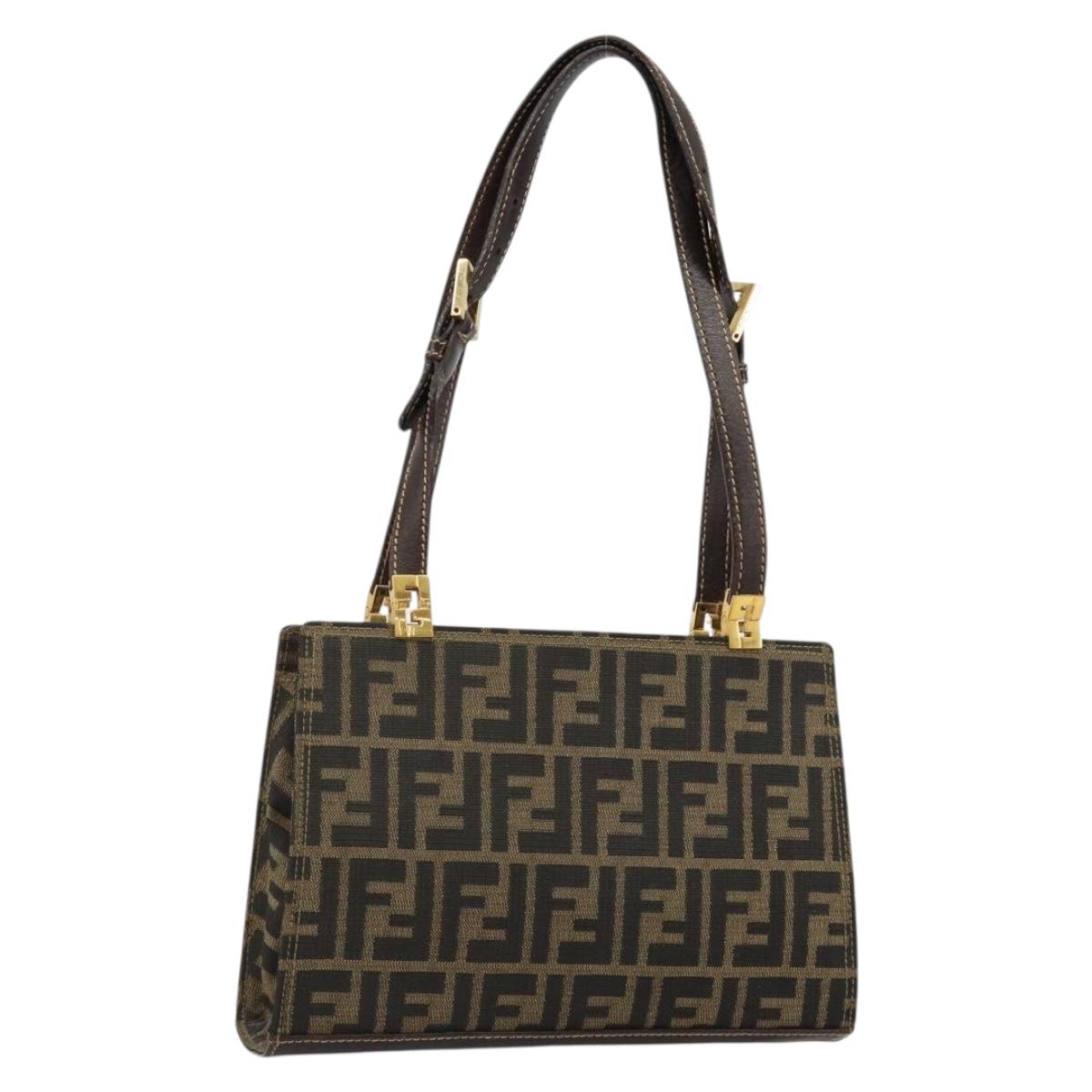 Fendi Zucca Canvas Shoulder Bag