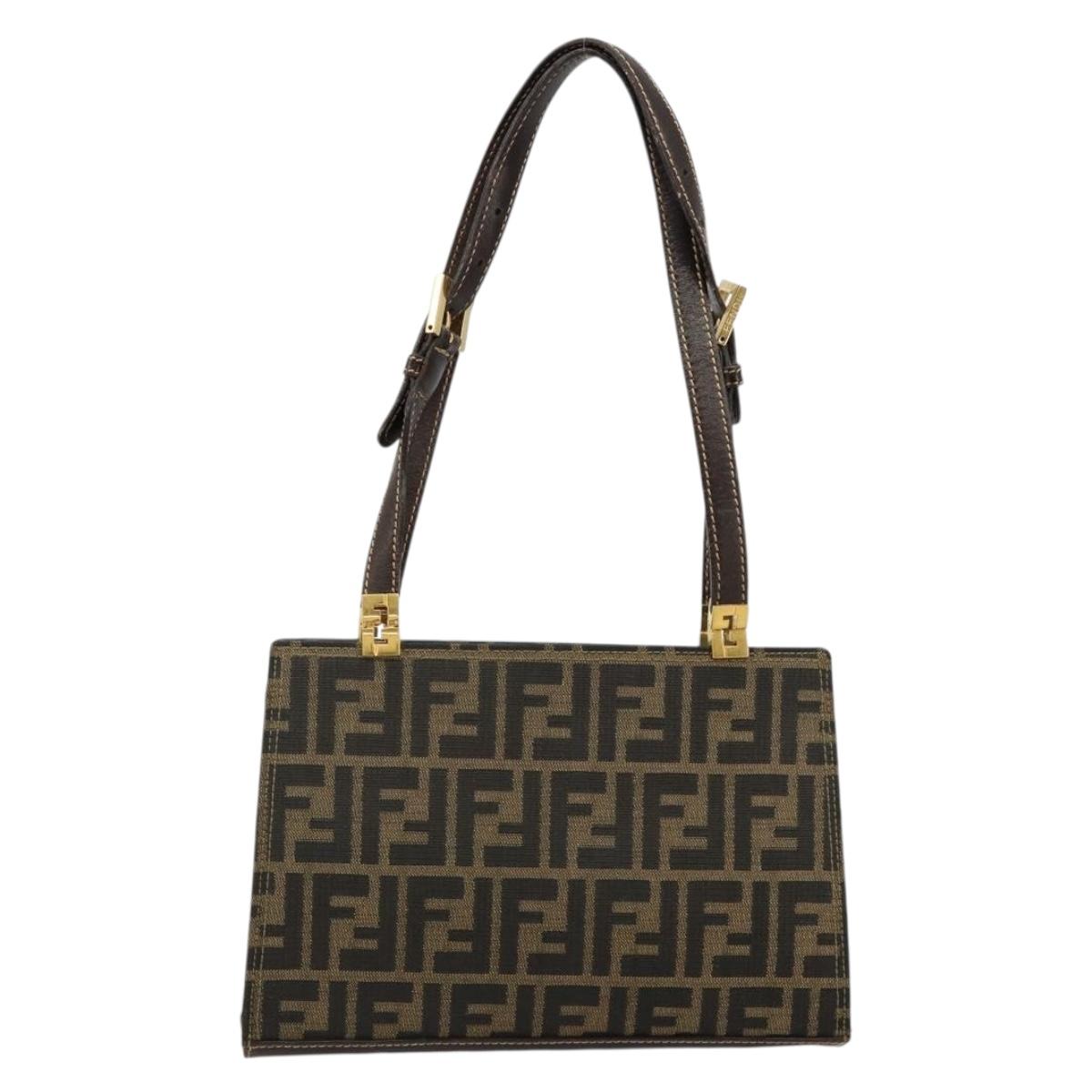 Fendi Zucca Canvas Shoulder Bag