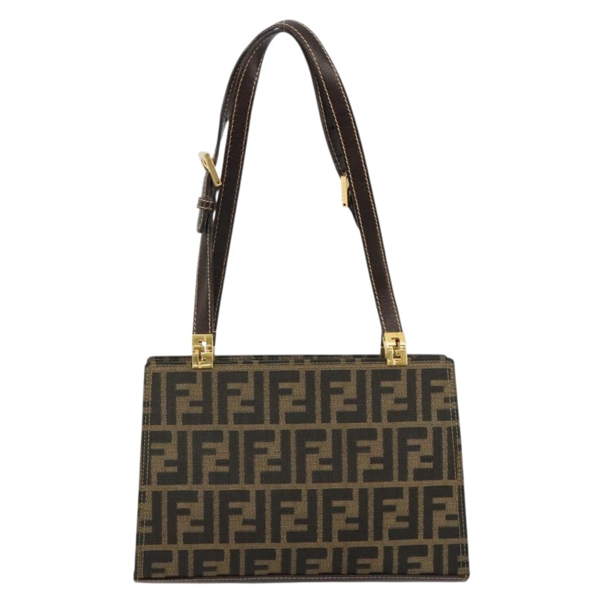 Fendi Zucca Canvas Shoulder Bag