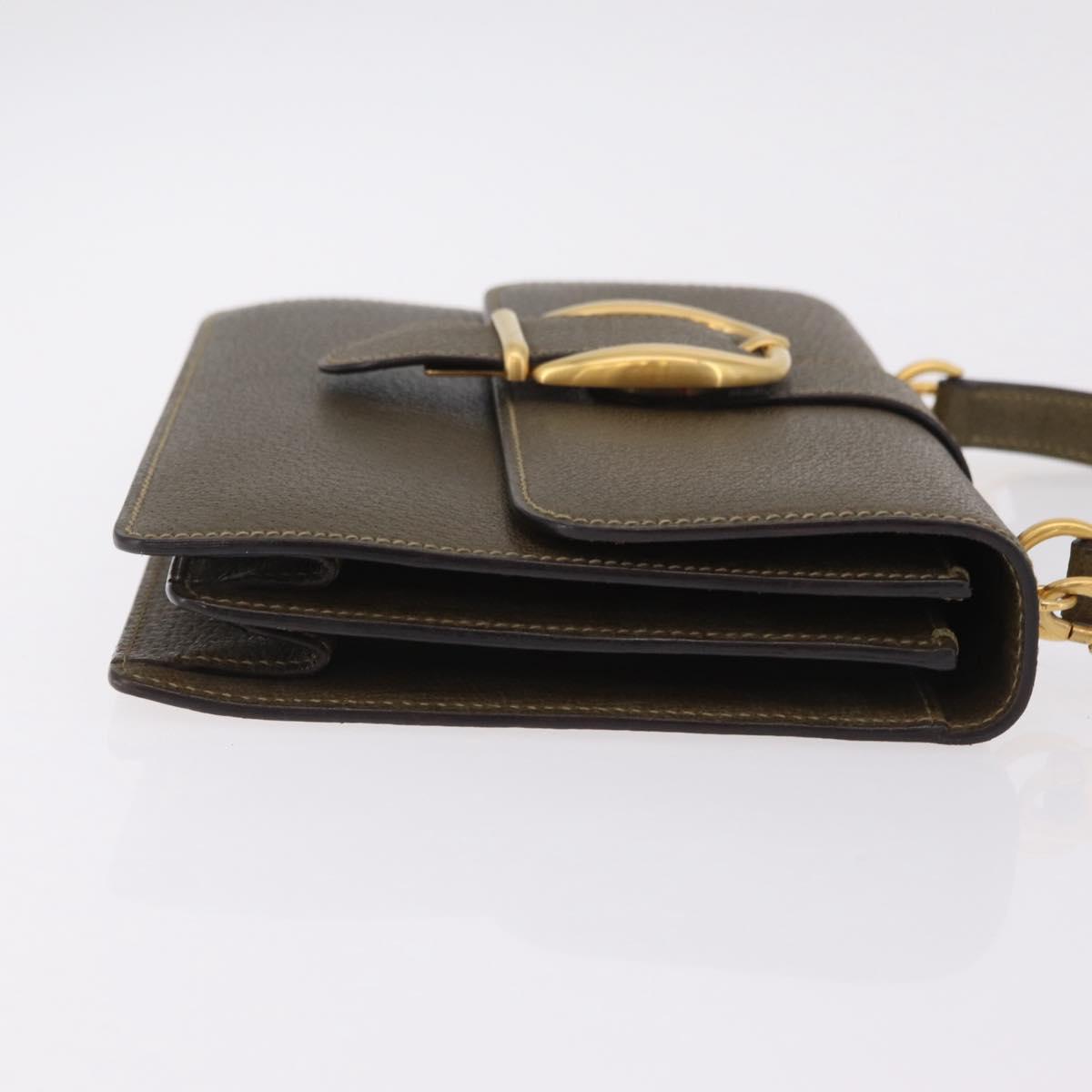 Gucci Olive Leather 2-Way Handbag