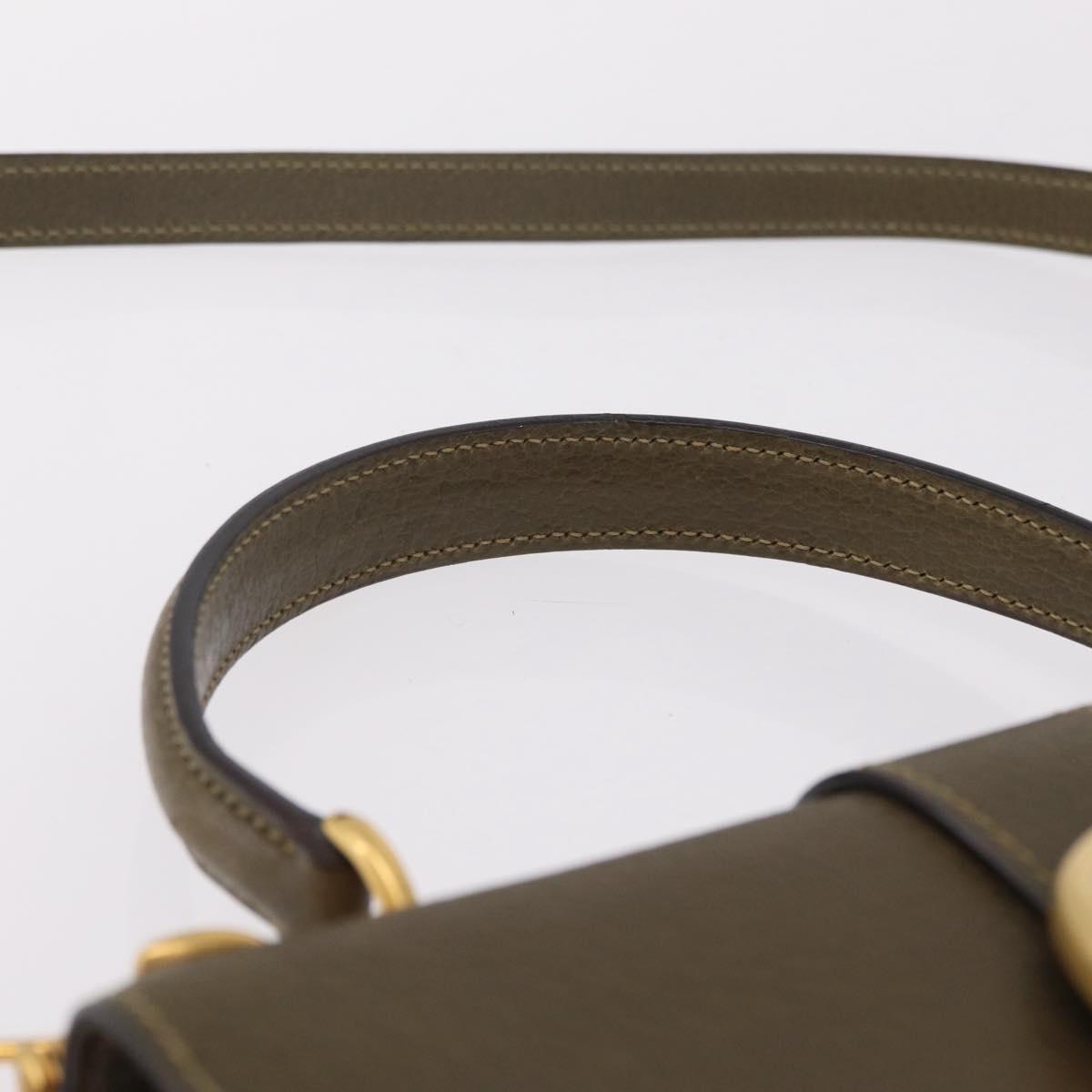 Gucci Olive Leather 2-Way Handbag