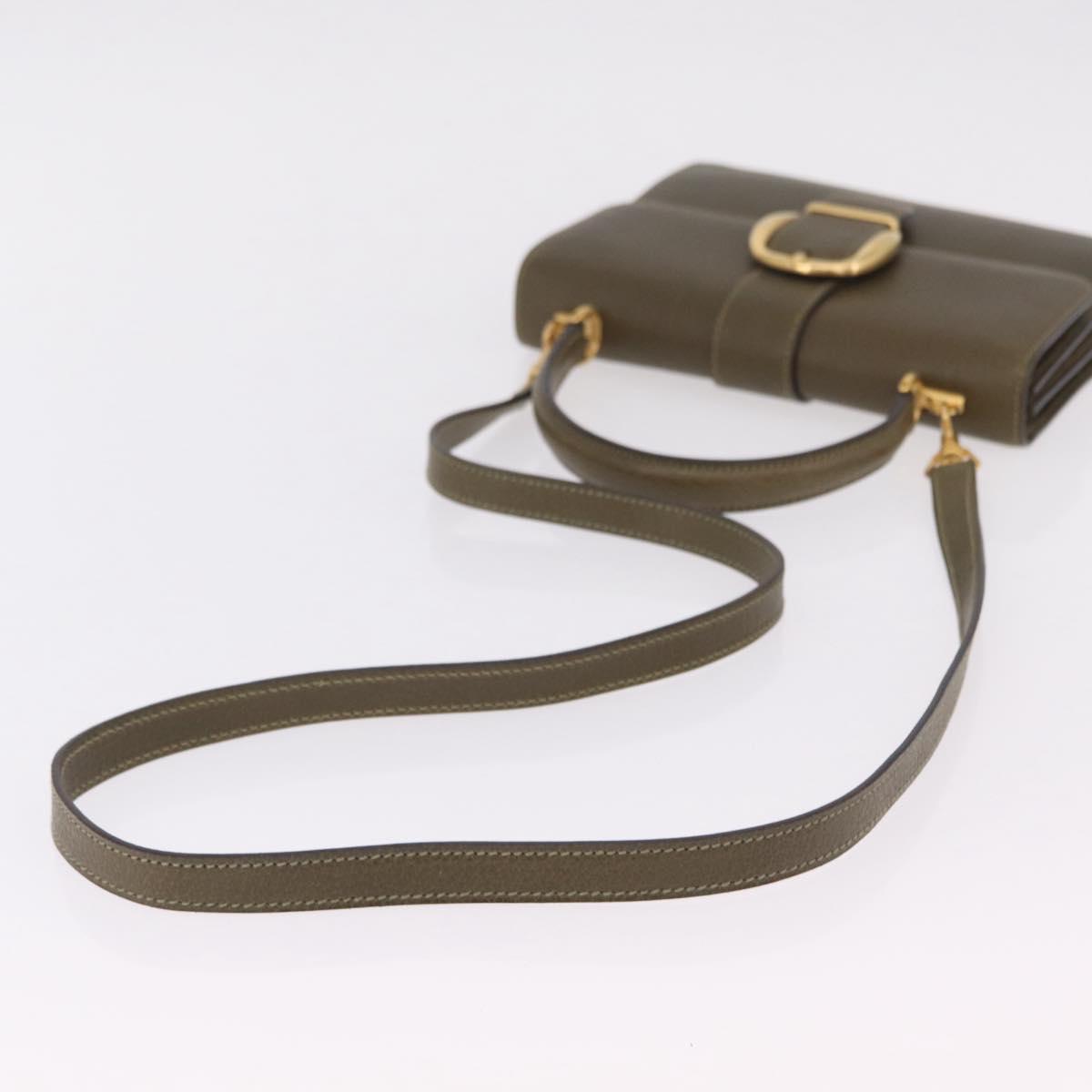 Gucci Olive Leather 2-Way Handbag