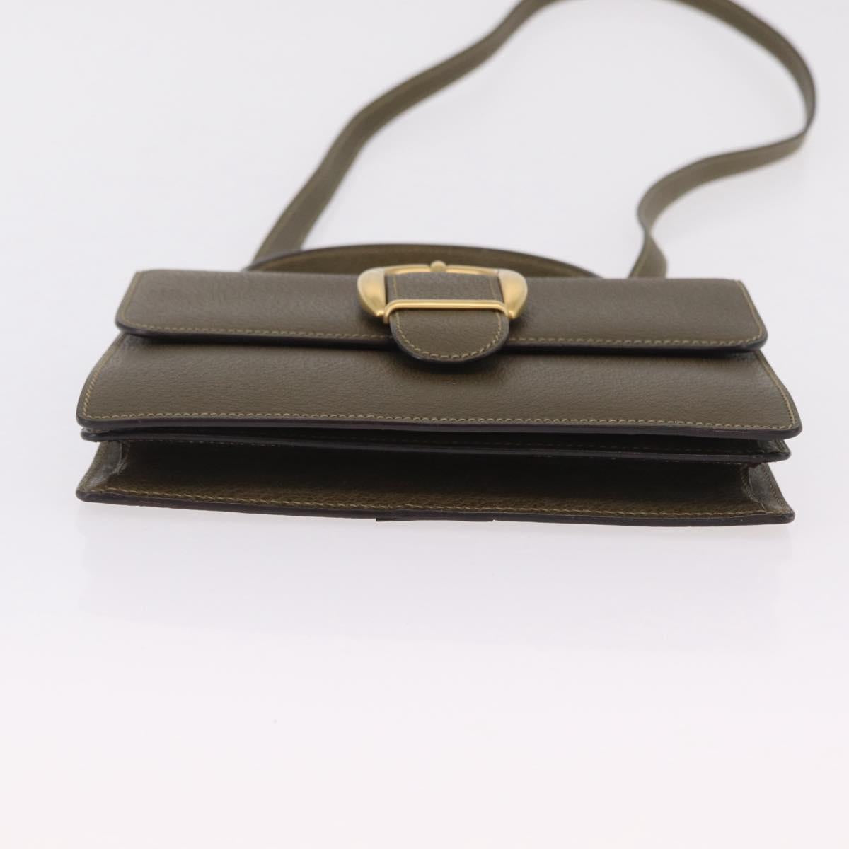Gucci Olive Leather 2-Way Handbag