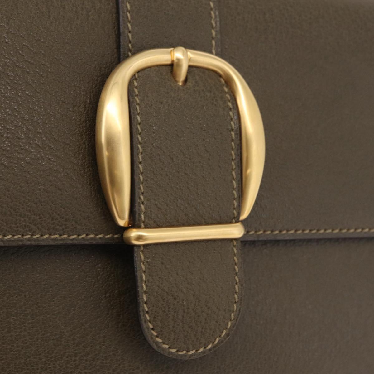 Gucci Olive Leather 2-Way Handbag