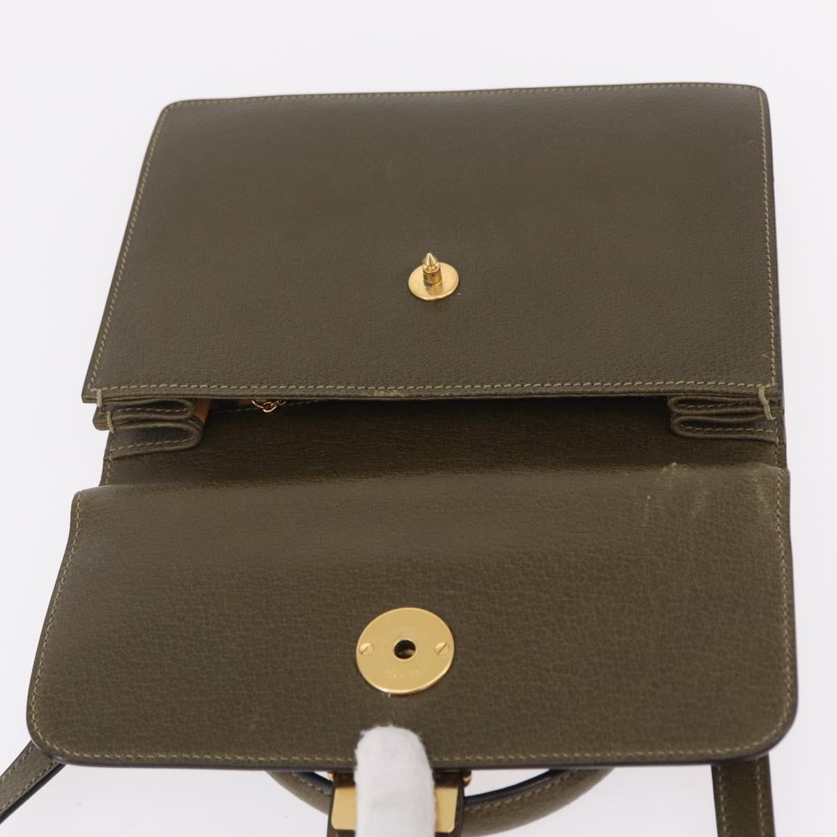 Gucci Olive Leather 2-Way Handbag