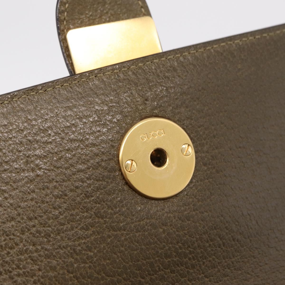 Gucci Olive Leather 2-Way Handbag