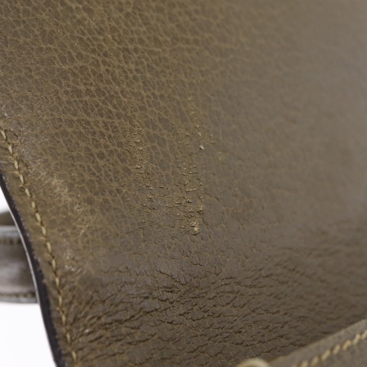 Gucci Olive Leather 2-Way Handbag