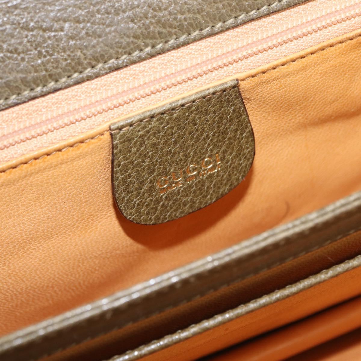 Gucci Olive Leather 2-Way Handbag