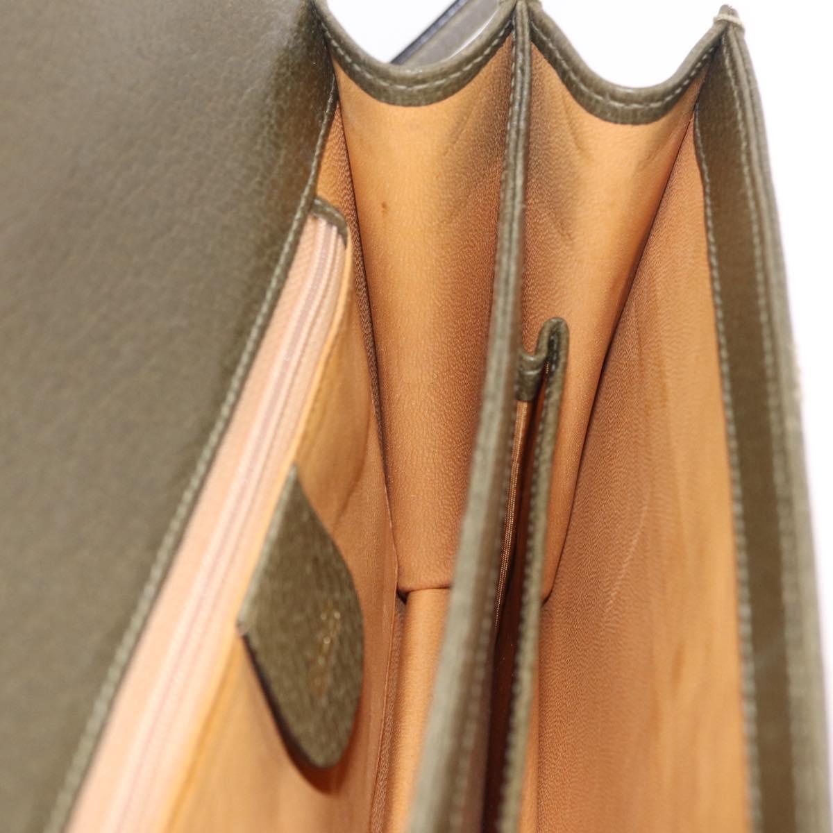 Gucci Olive Leather 2-Way Handbag