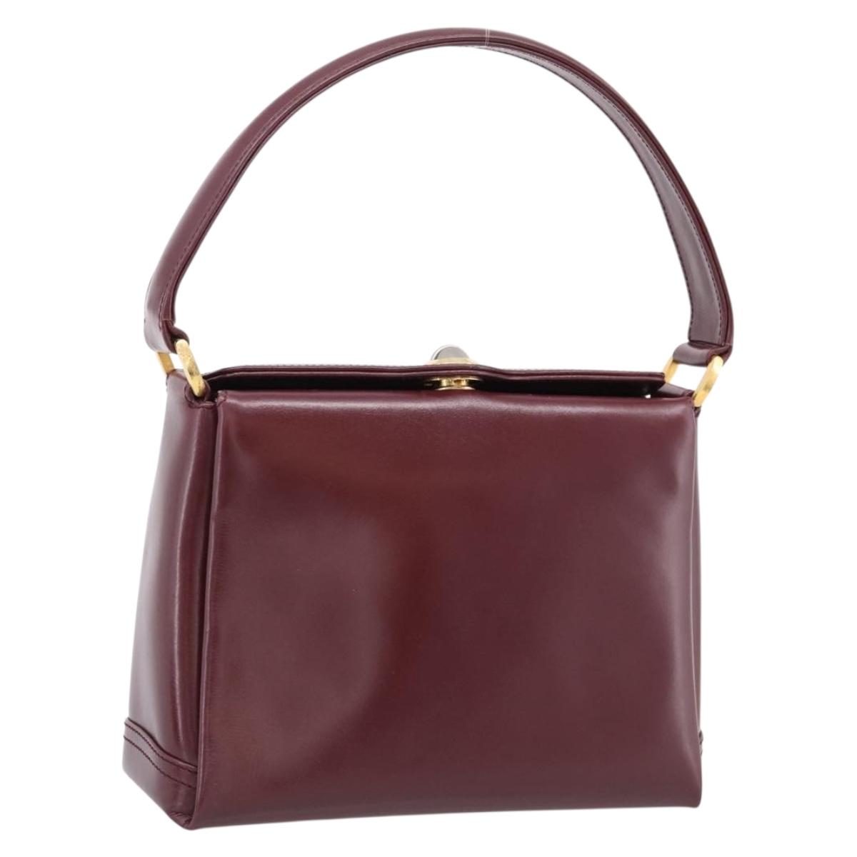 Gucci  Bordeaux Leather Handbag