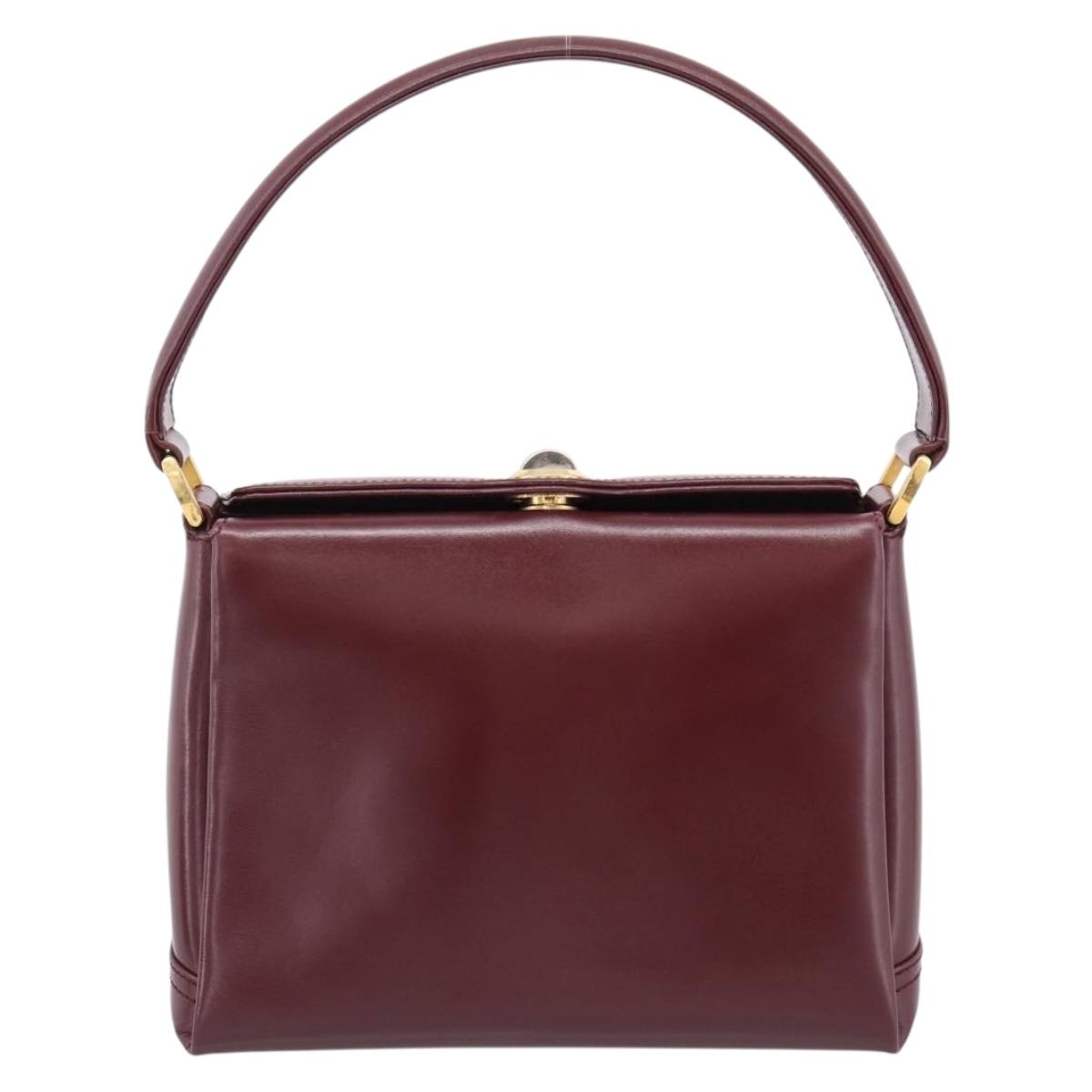 Gucci  Bordeaux Leather Handbag